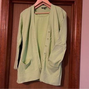 Lime Green Sweater Set - Chadwick’s - size S